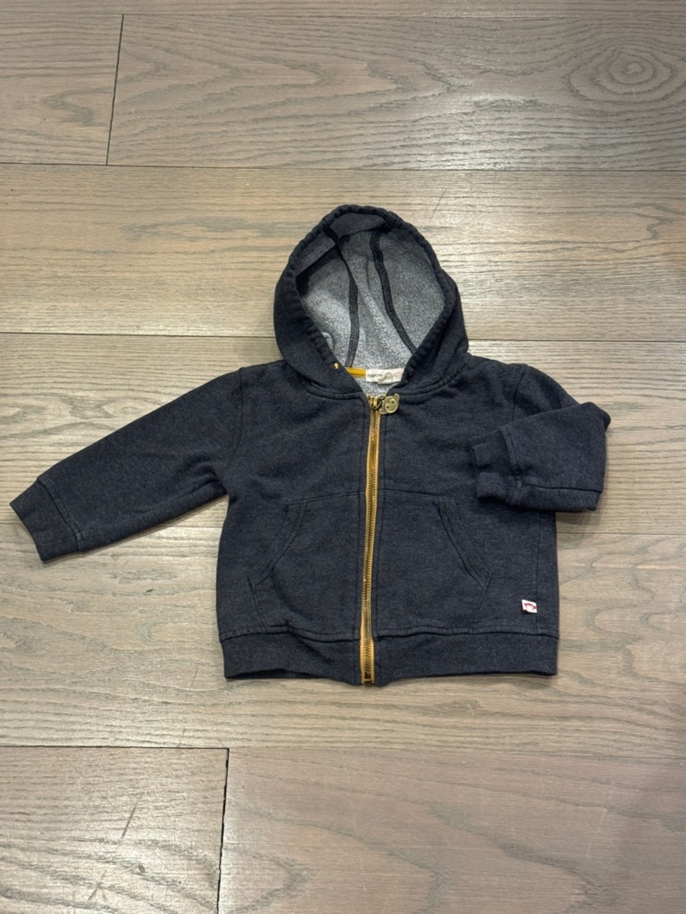 Appaman Charcoal Hoodie with Gold Zipper